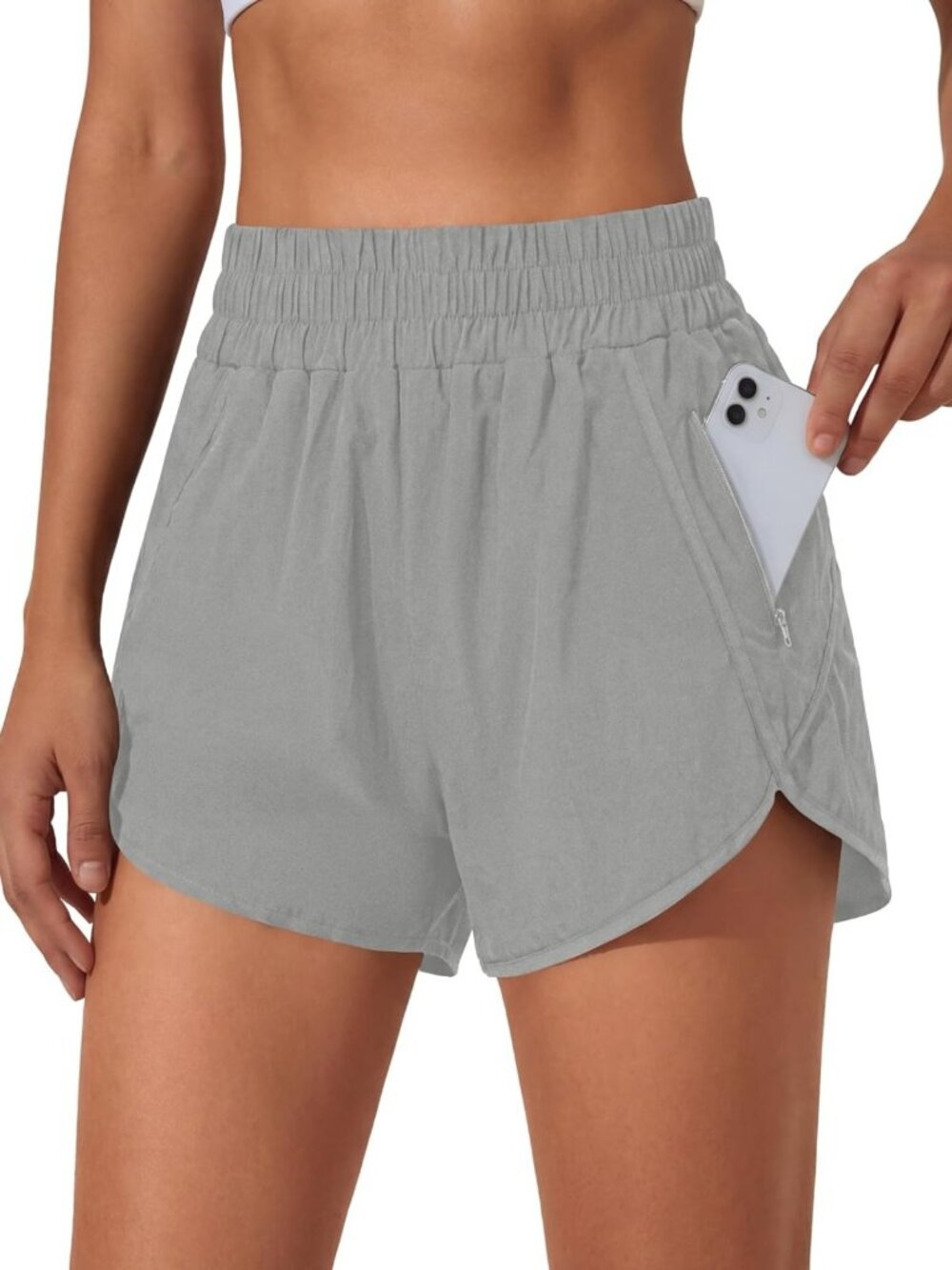 High Waisted 2.5" Running Shorts for Women, Quick Dry with Pocket, Athletic Wear